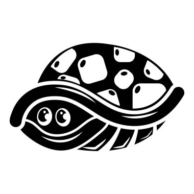 İçinde ev simgesini, basit tarzı turtle