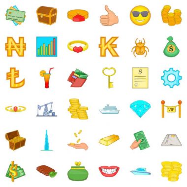 Adam aracı Icons set, karikatür tarzı