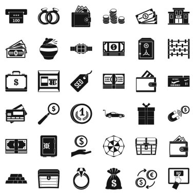 Toplam Icons set, basit tarzı