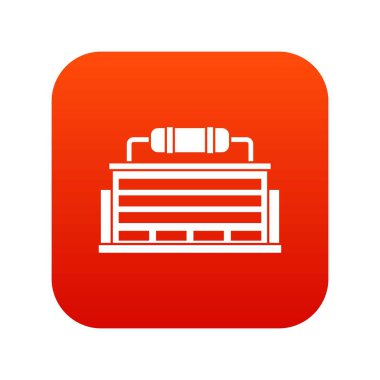 Bitki simgesi dijital kırmızı