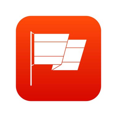 İspanya simgesi dijital kırmızı bayrağı