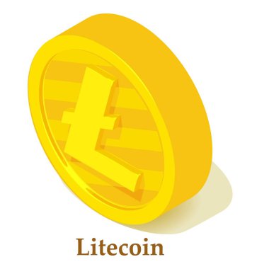 Litecoin simgesi, izometrik stili