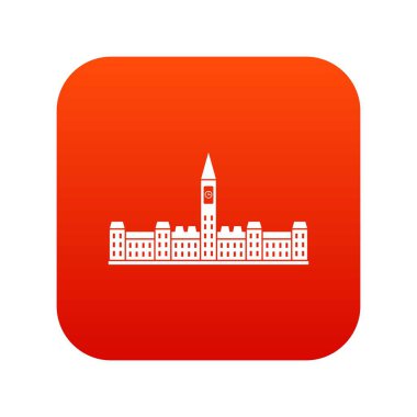 Parlamento Binası Kanada simgesi dijital kırmızı