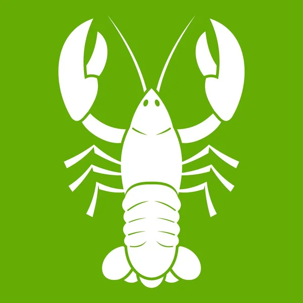 Ícone de lagostim verde —  Vetores de Stock