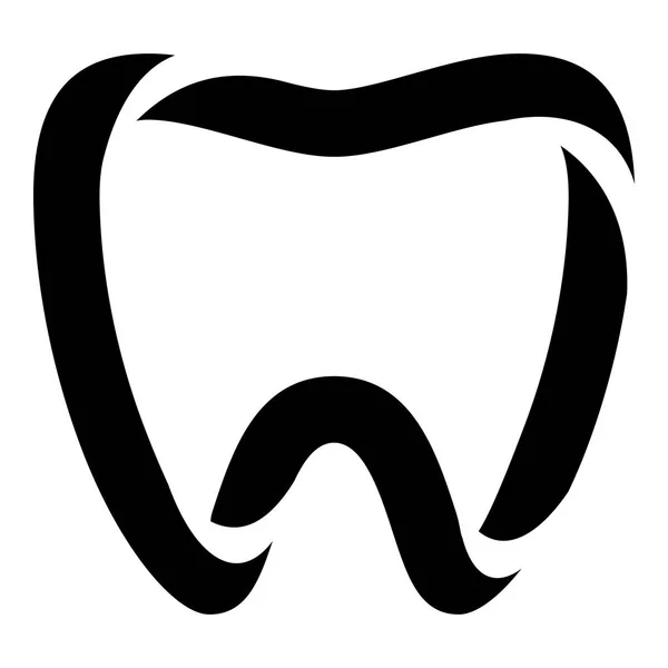 Стоматологія, протезування зубів значок, простий стиль — стоковий вектор
