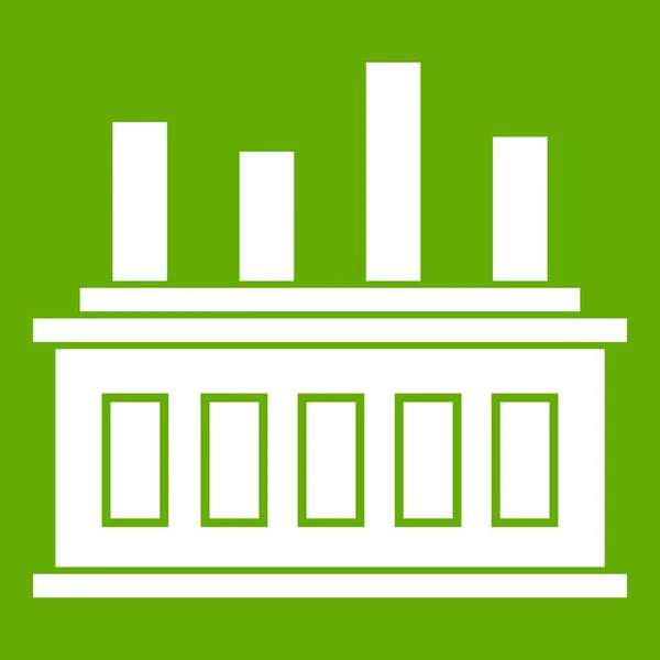 Industrial ícone de construção de fábrica verde —  Vetores de Stock