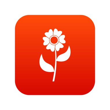 Çiçek simgesi dijital kırmızı