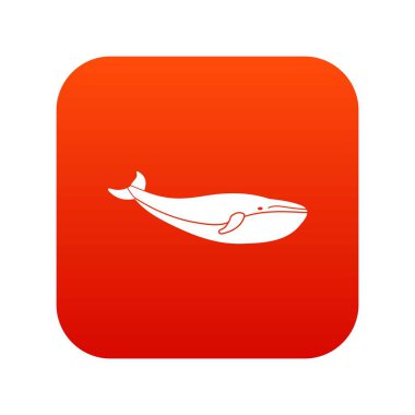 Balina simgesi dijital kırmızı