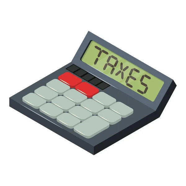 Tax calculator icon, isometric style — Stock Vector