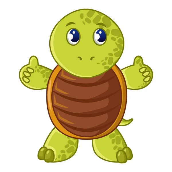 Icono de tortuga marina, estilo de dibujos animados — Vector de stock