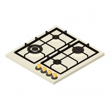 Gaz yakıcı simgesi, izometrik stili