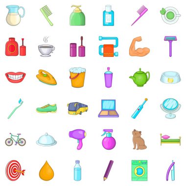 Sonraki gün Icons set, karikatür tarzı