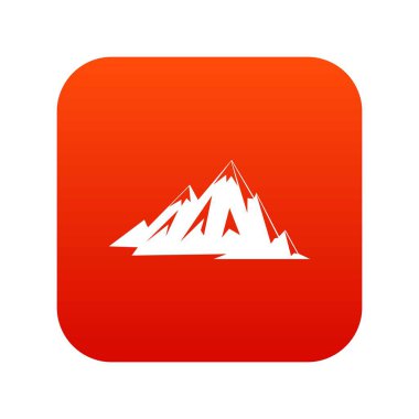 Kanada dağlar simgesi dijital kırmızı