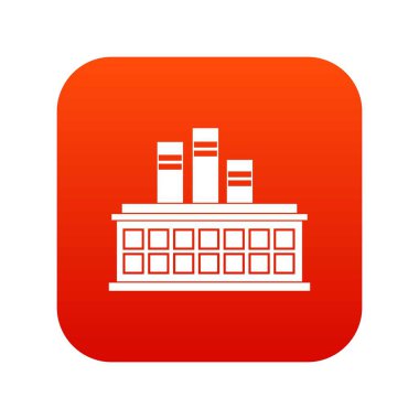 Petrol rafineri tesisi simgesi dijital kırmızı