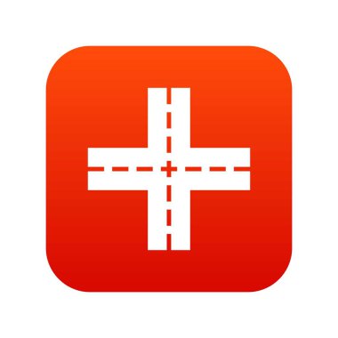 Geçiş yol simgesi dijital kırmızı