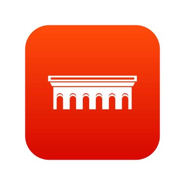 Köprü simgesi dijital kırmızı