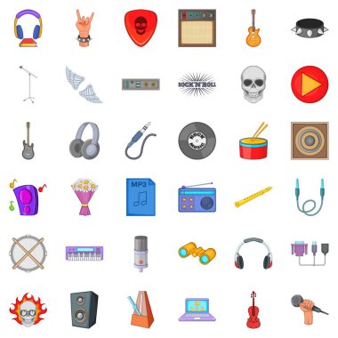 Armoni müzik Icons set, karikatür tarzı
