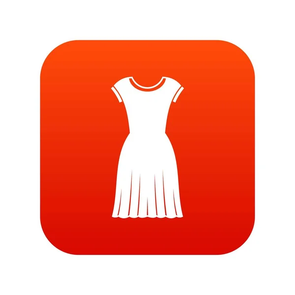 Жіноче плаття значок цифровий червоний — стоковий вектор