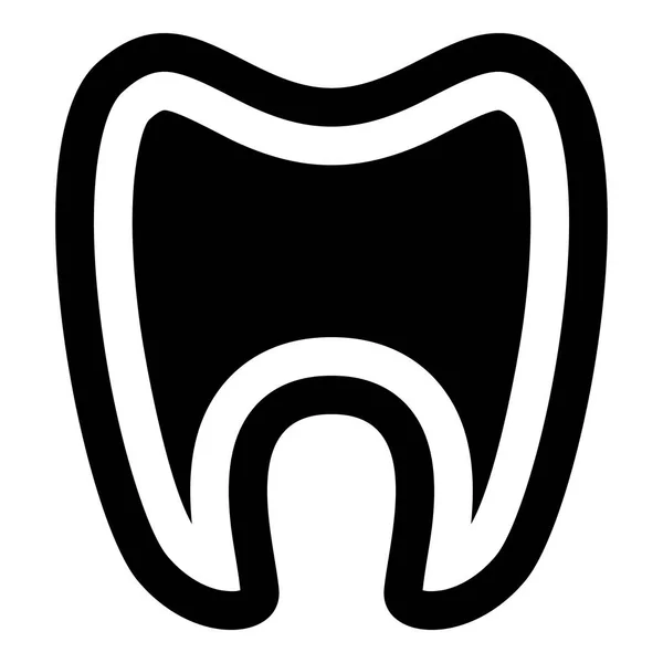 Tooth root pictogram, eenvoudige stijl — Stockvector