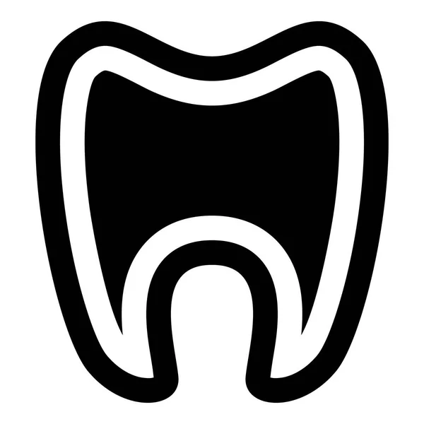 Dente com ícone de raiz, estilo simples —  Vetores de Stock