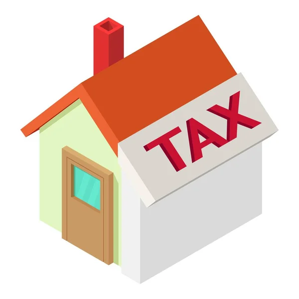 Tax for house icon, isometric style — Stock Vector