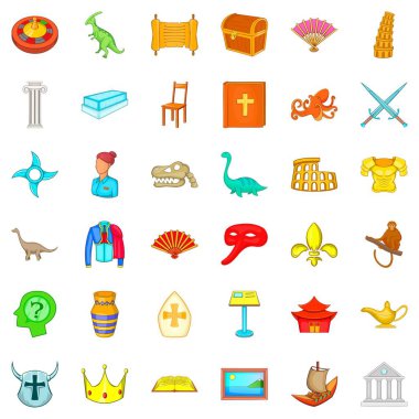 Eski eserler Icons set, karikatür tarzı Müzesi