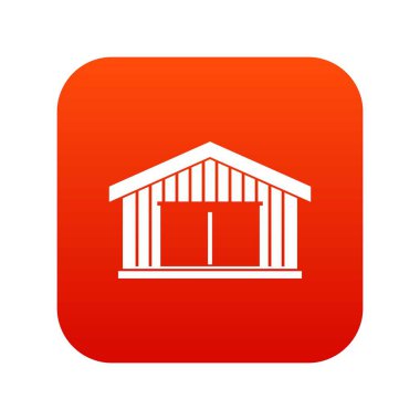 Garaj simgesi dijital kırmızı