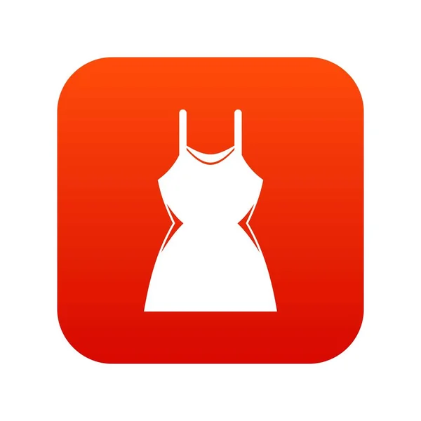 Маленькое платье значок цифровой красный — стоковый вектор