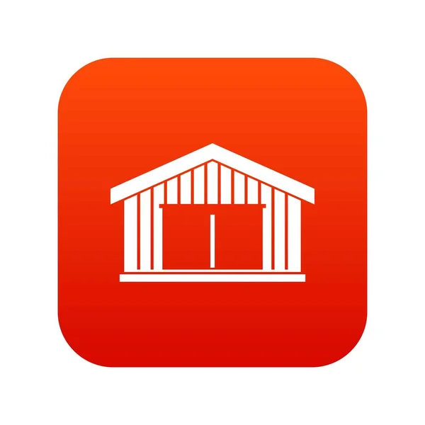 Garage pictogram digitale rood — Stockvector