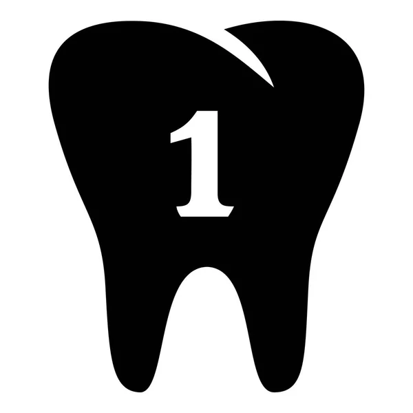 Eerste tand pictogram, eenvoudige stijl — Stockvector