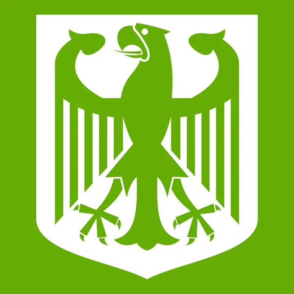 Wapen van Duitsland pictogram groen — Stockvector