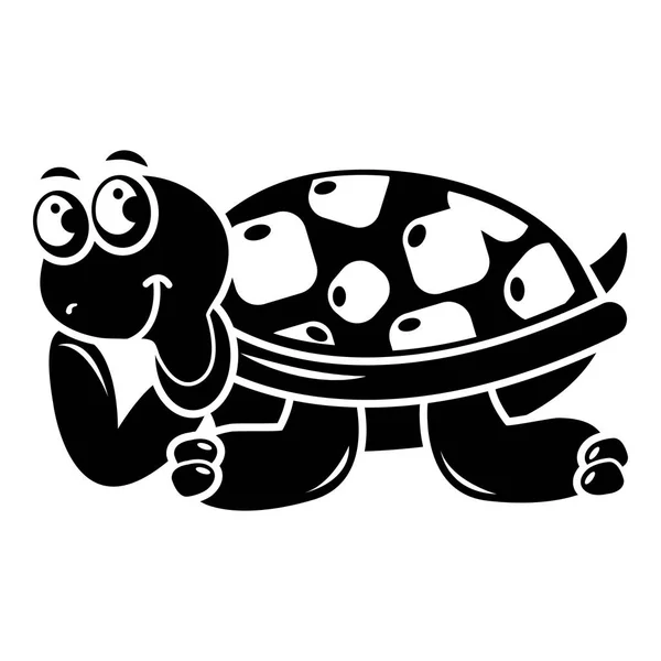 Icono de tortuga feliz, estilo simple — Vector de stock