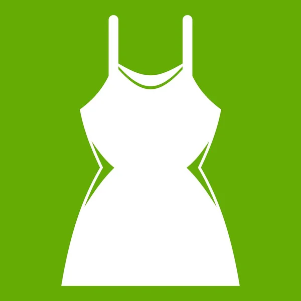 小さなドレス アイコン緑 — ストックベクタ
