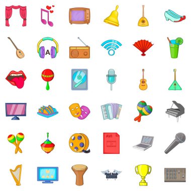 Gürültü Icons set, karikatür tarzı