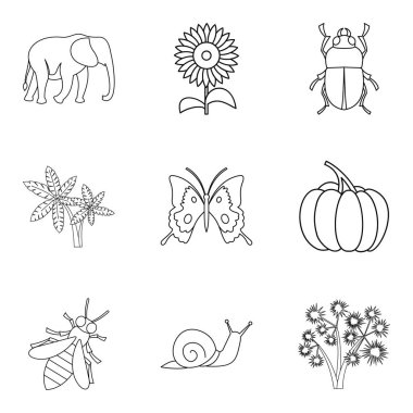 Hayvan yaşamı simgeler kümesi, anahat stili