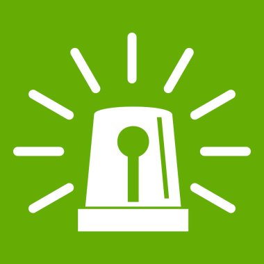 Acil ışık simgesi yeşil yanıp sönen