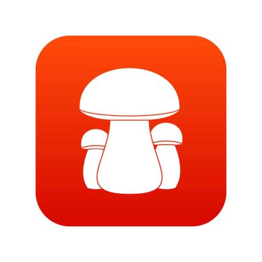 Mantar simgesi dijital kırmızı