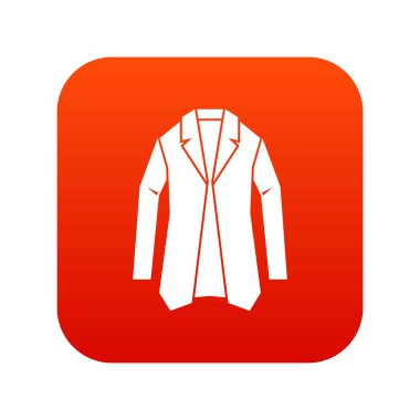 Ceket simgesi dijital kırmızı