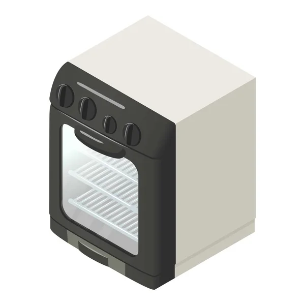 Moderní plynové trouby ikona, izometrický styl — Stockový vektor