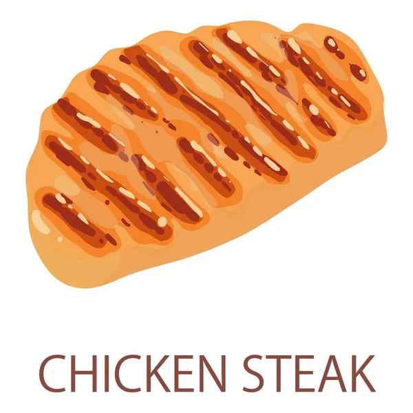 Chicken steak icon, isometric style — Stock Vector