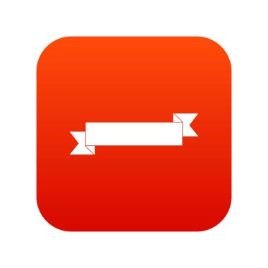 Origami Şerit simge dijital kırmızı