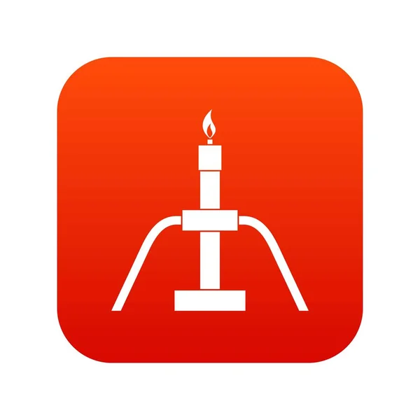 Icono de quema de gas rojo digital — Archivo Imágenes Vectoriales