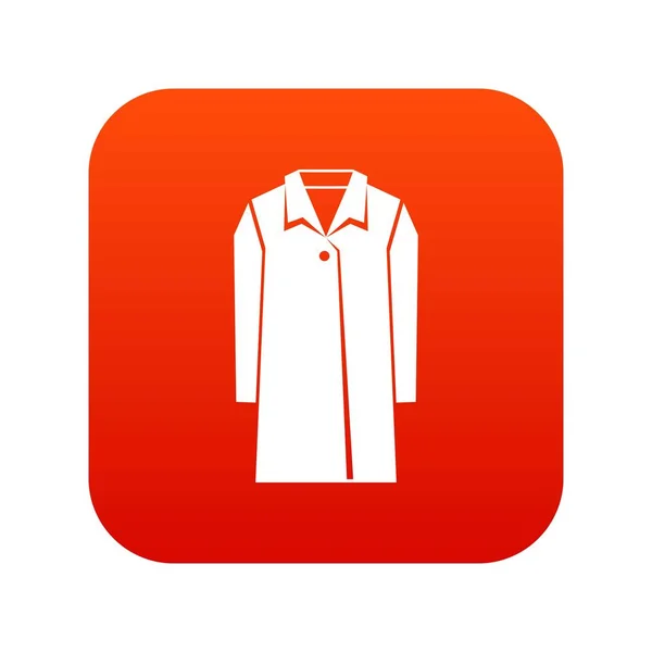 Cappotto icona digitale rosso — Vettoriale Stock