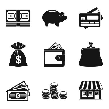 Nakit Icons set, basit tarzı