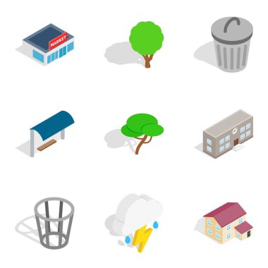 Verdure Icons set, izometrik stili