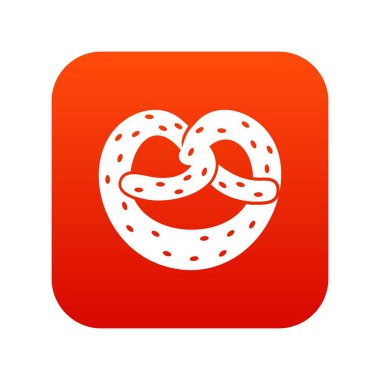 Simit simgesi dijital kırmızı