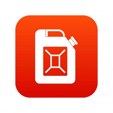 Bidon simgesi dijital kırmızı