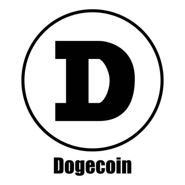 Dogecoin simgesi, basit tarzı