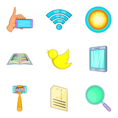 İzlenim Icons set, karikatür tarzı