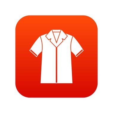 Gömlek polo simgesi dijital kırmızı